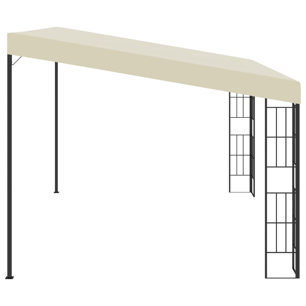 VidaXL Wandprieel 3x4m stof crèmekleurig