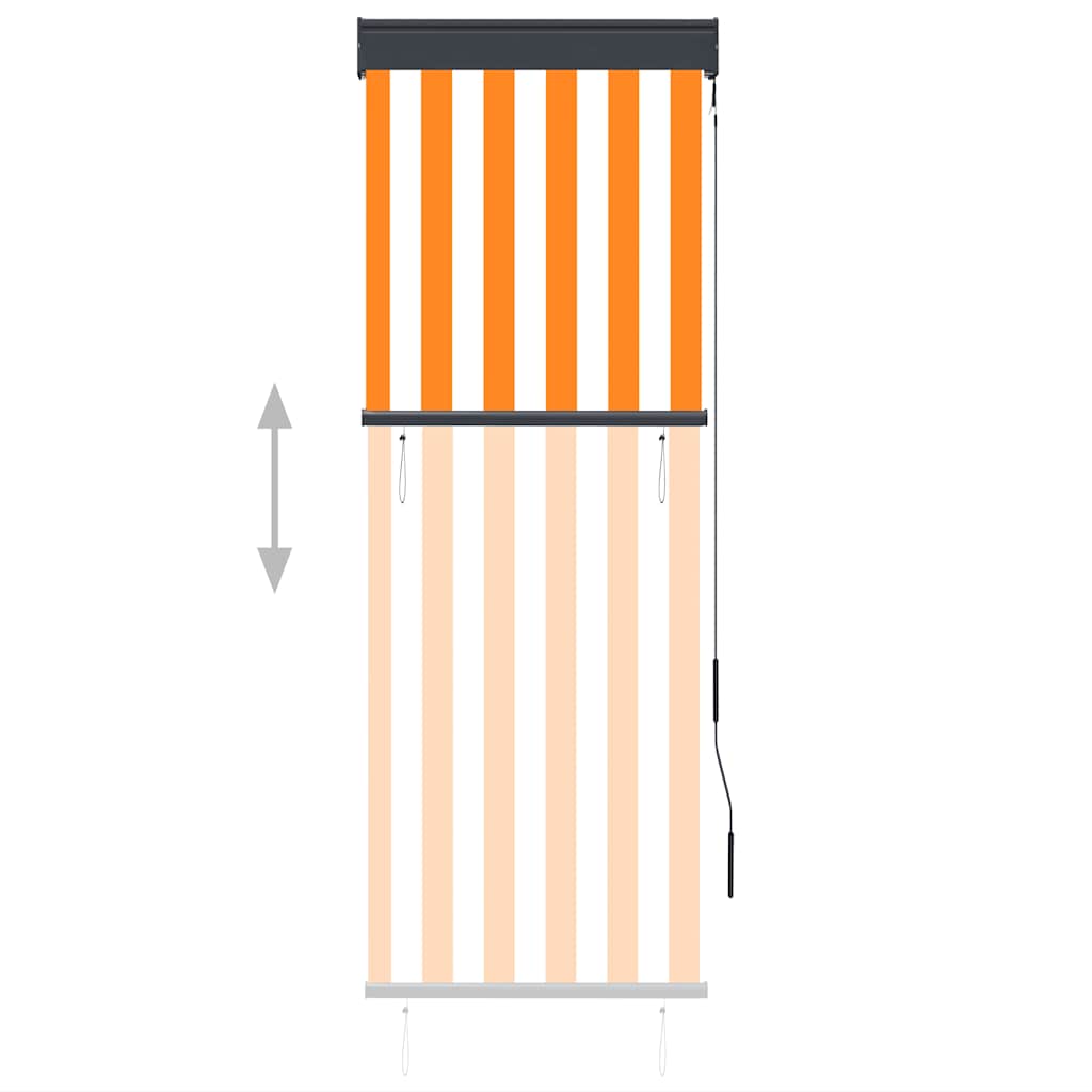 Vidaxl rolgordijn voor buiten 60x250 cm wit en oranje