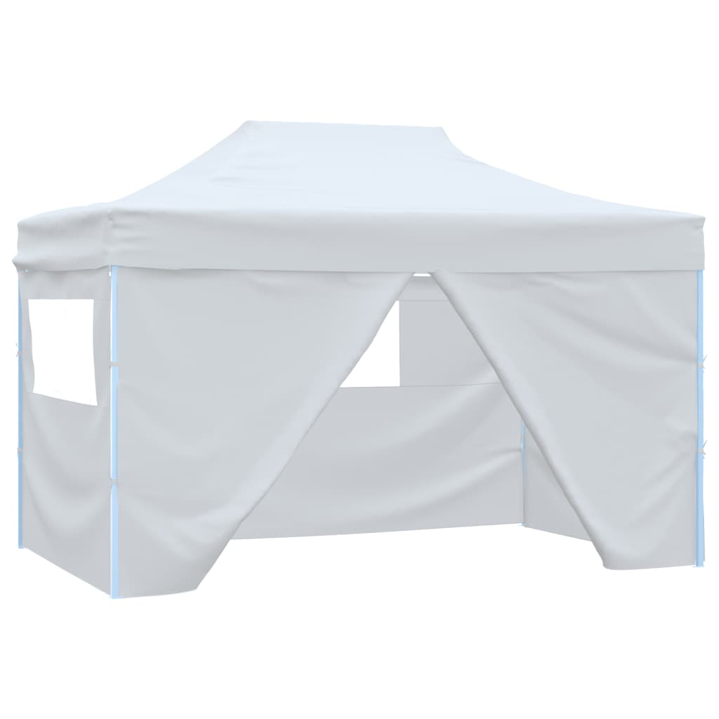Vidaxl partytent met 4 zijwanden inklapbaar 3x4,5m wit