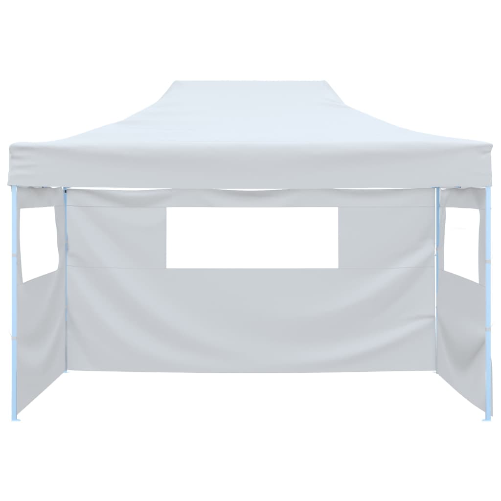 VidaXL Partytent met 3 zijwanden inklapbaar 3x4,5m wit