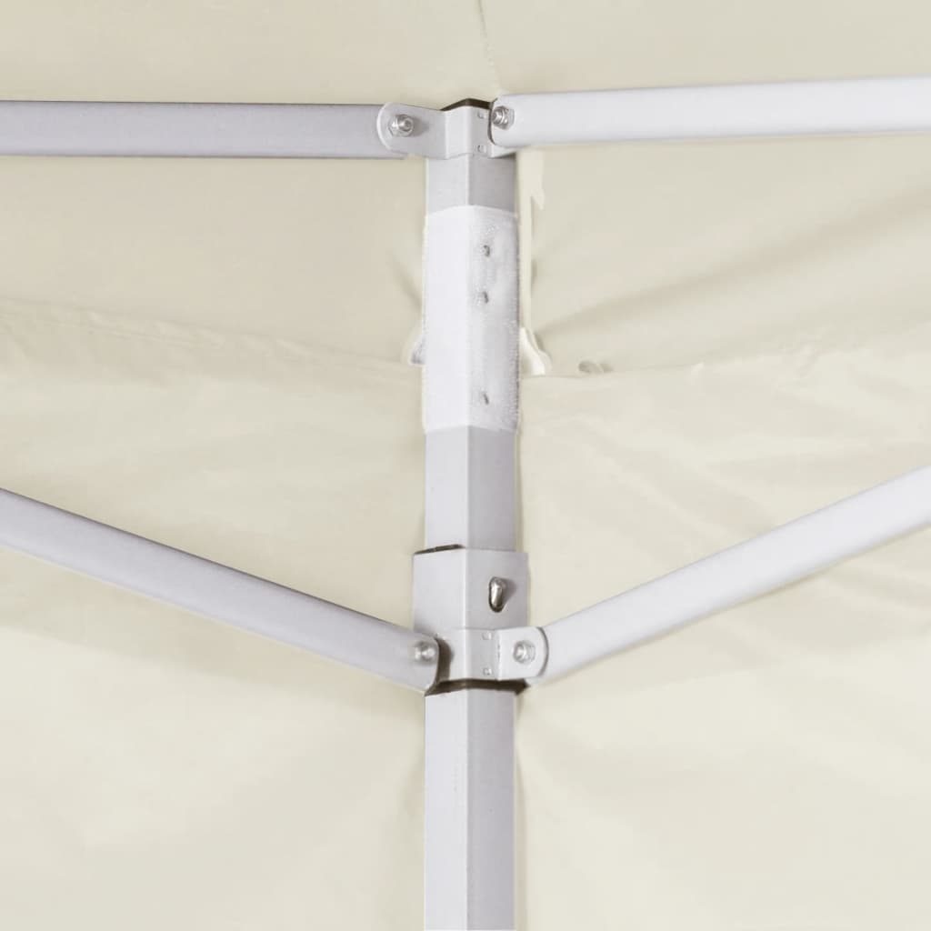 Vidaxl partytent met 2 zijwanden inklapbaar 2x2m staal crème