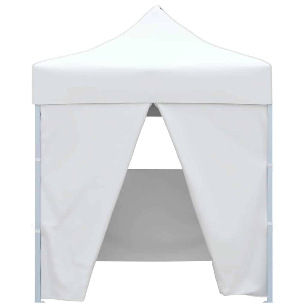 Vidaxl partytent met 4 zijwanden inklapbaar 2x2m staal wit