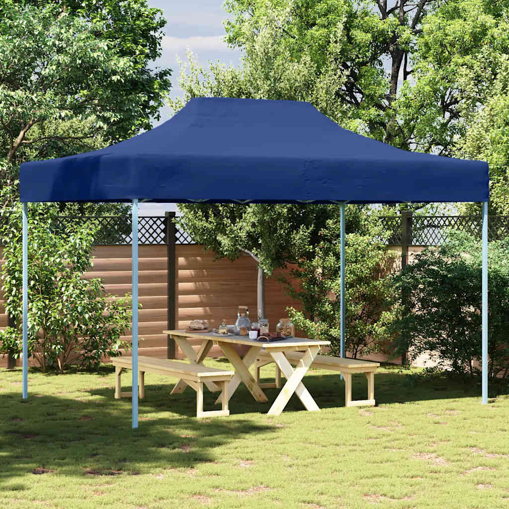 Vidaxl partytent inklapbaar 3x4m staal blauw