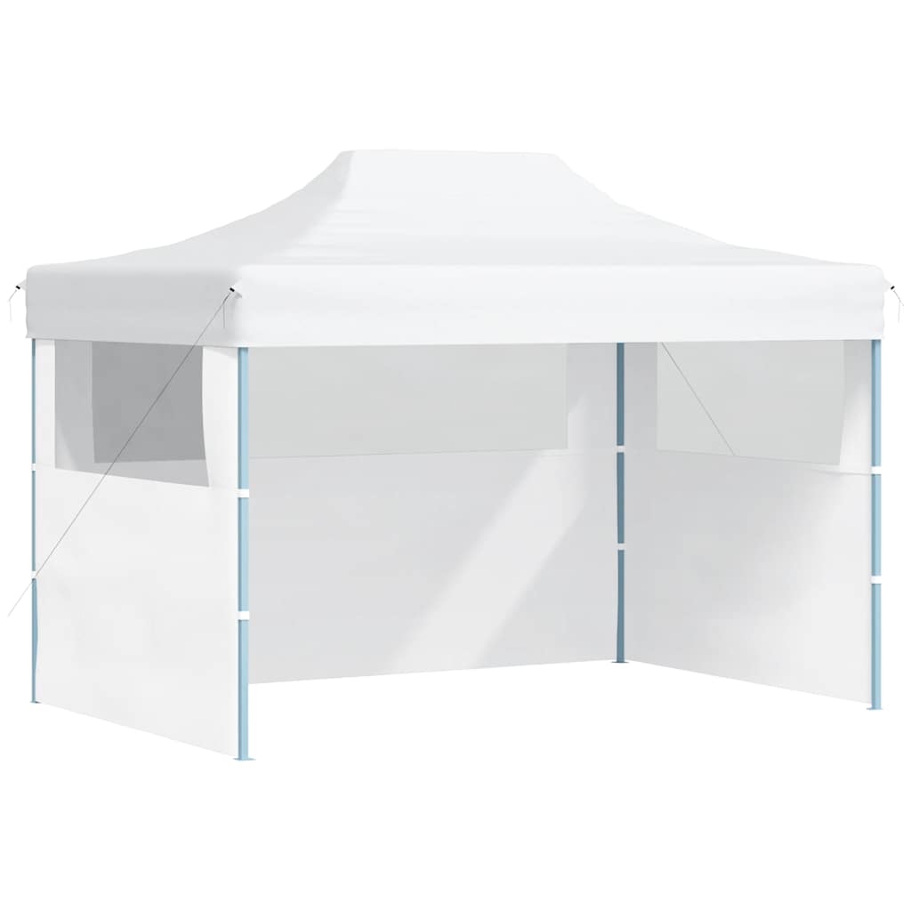 Vidaxl partytent met 3 zijwanden inklapbaar 3x4m staal wit