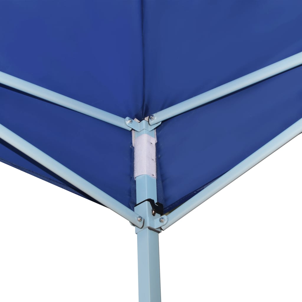 VidaXL Prieel inklapbaar met 2 zijwanden 5x5m blauw