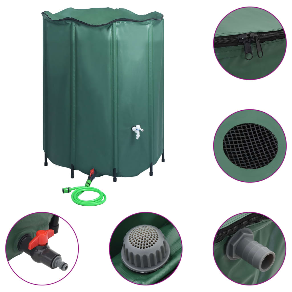 Vidaxl regenton inklapbaar met kraan 1000 l