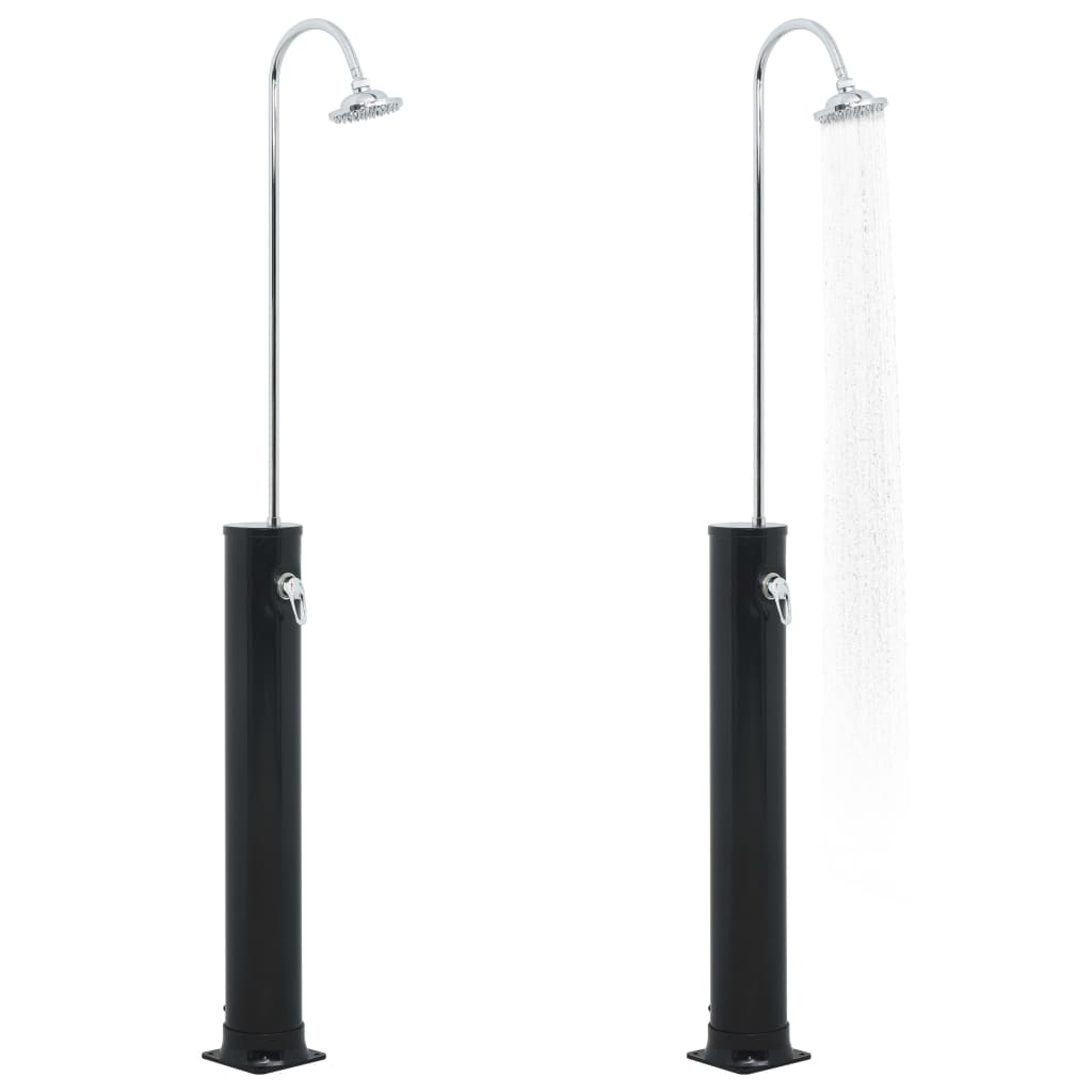 Vidaxl zonnedouche 20 l 214 cm zwart