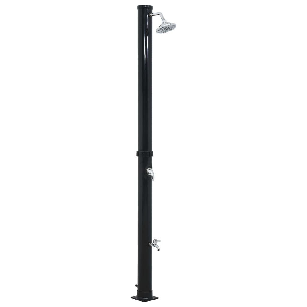 Vidaxl zonnedouche 20 l 220 cm zwart