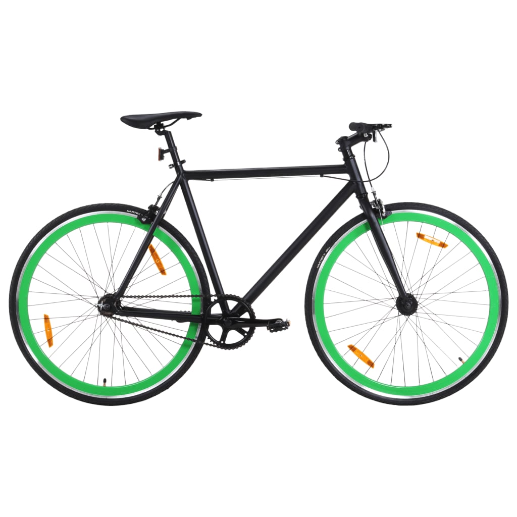Vidaxl fiets met vaste versnelling 700 c 51 cm zwart en groen
