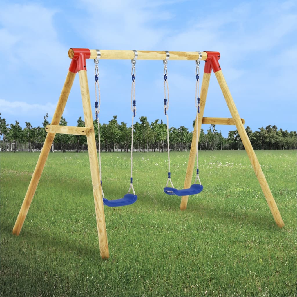 VidaXL Schommelset 230x130x166 cm groenhout
