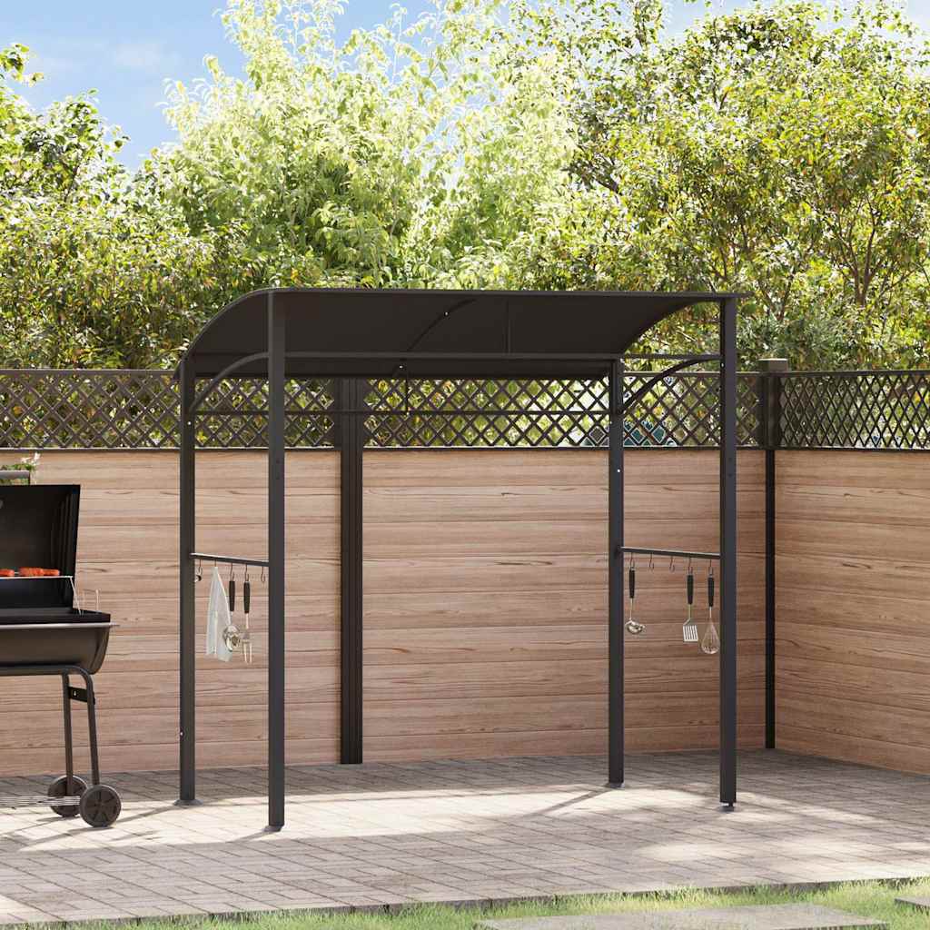 VidaXL Barbecuepaviljoen 215x150x220 cm staal antraciet