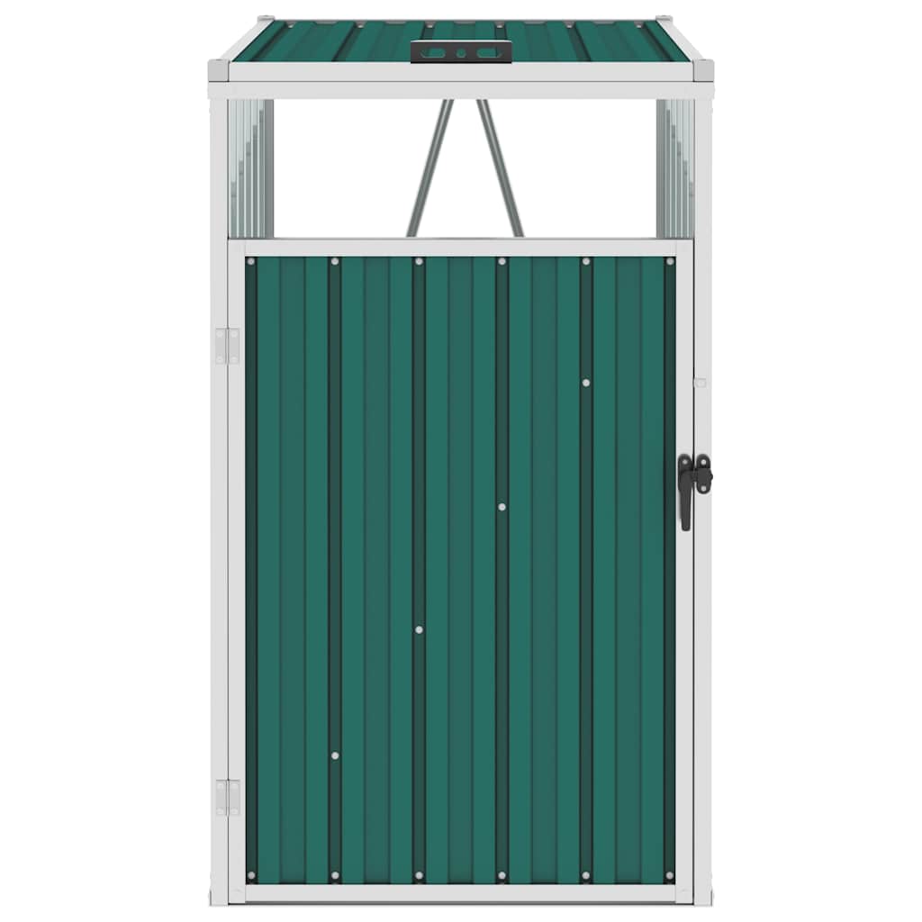Vidaxl afvalbakberging 72x81x121 cm staal groen