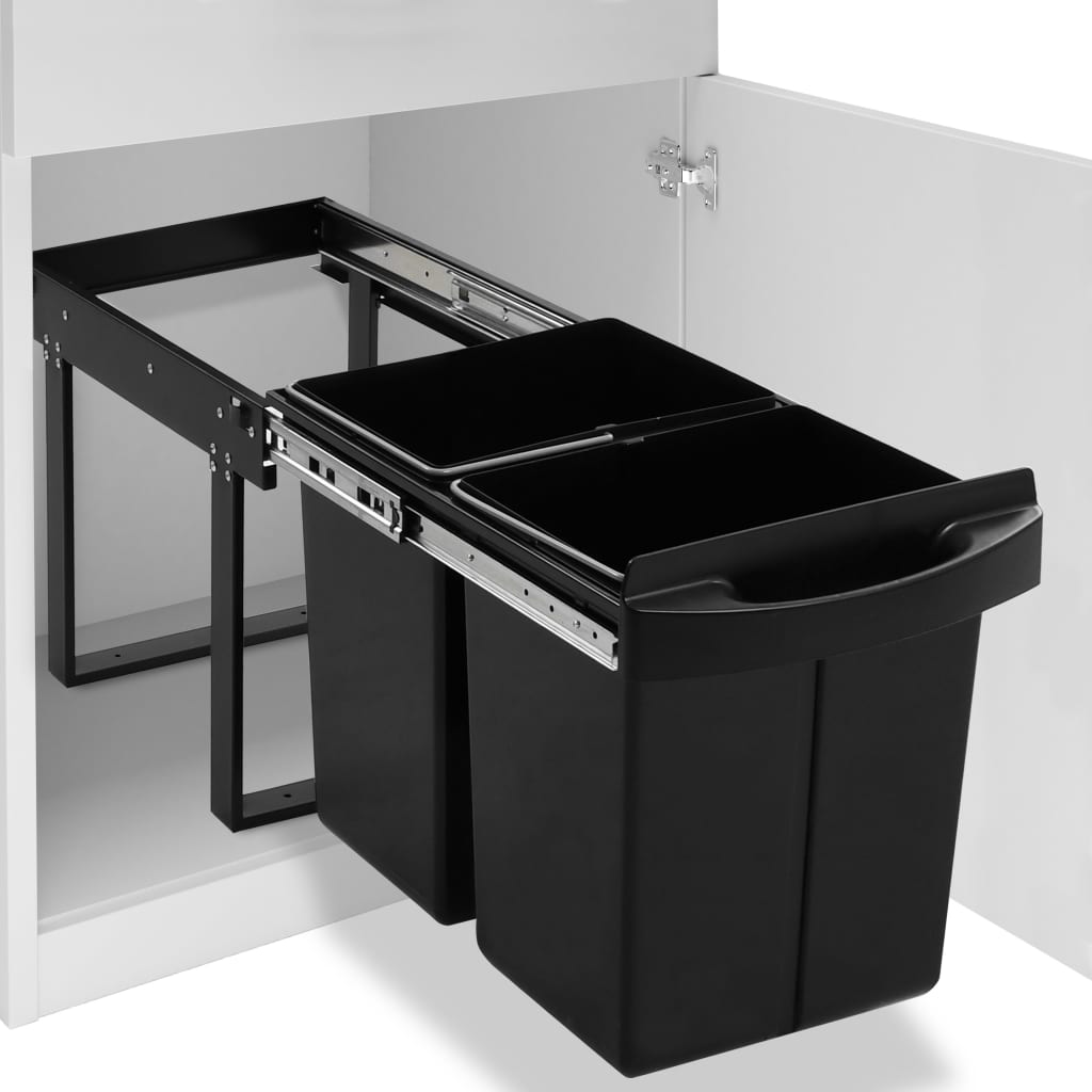 Vidaxl inbouwpullenbak uittrekbaar soft-close 48 l