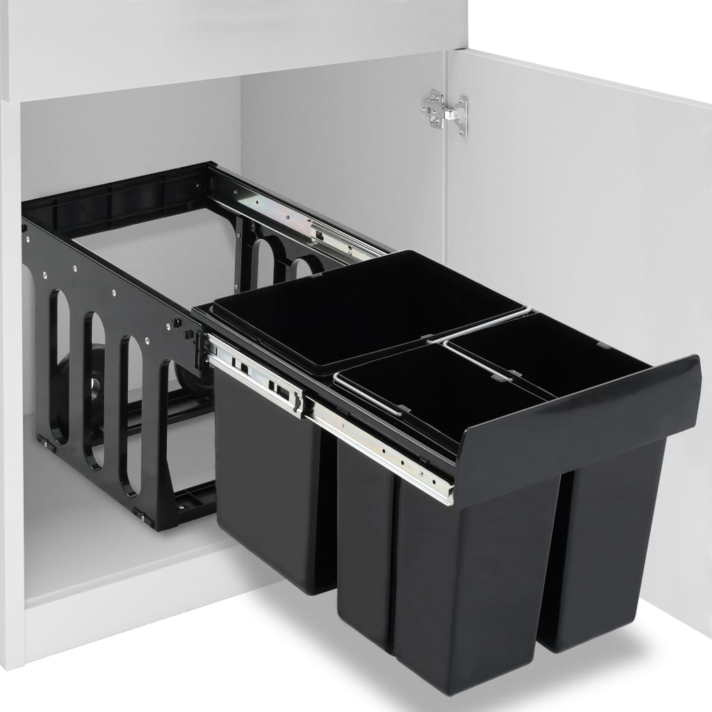 Vidaxl inbouwpullenbak uittrekbaar soft-close 48 l
