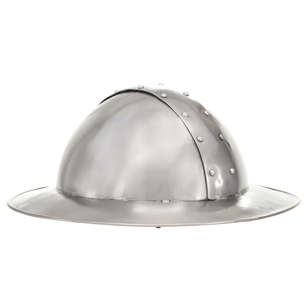Vidaxl ridderhelm middeleeuws replica larp staal zilverkleurig