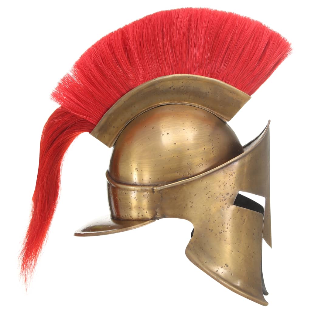 VidaXL Soldatenhelm Griekse replica LARP staal messingkleurig