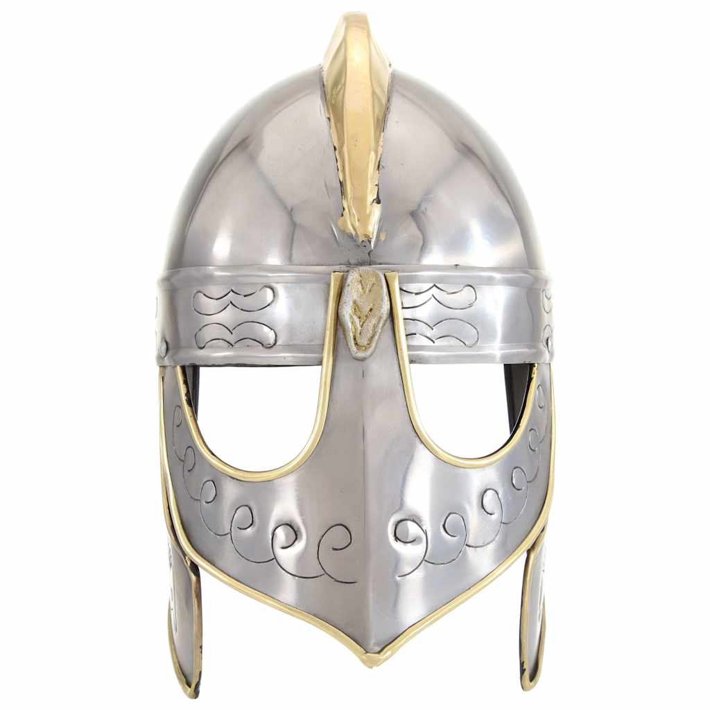 Vidaxl beowulfhelm replica larp staal zilverkleurig