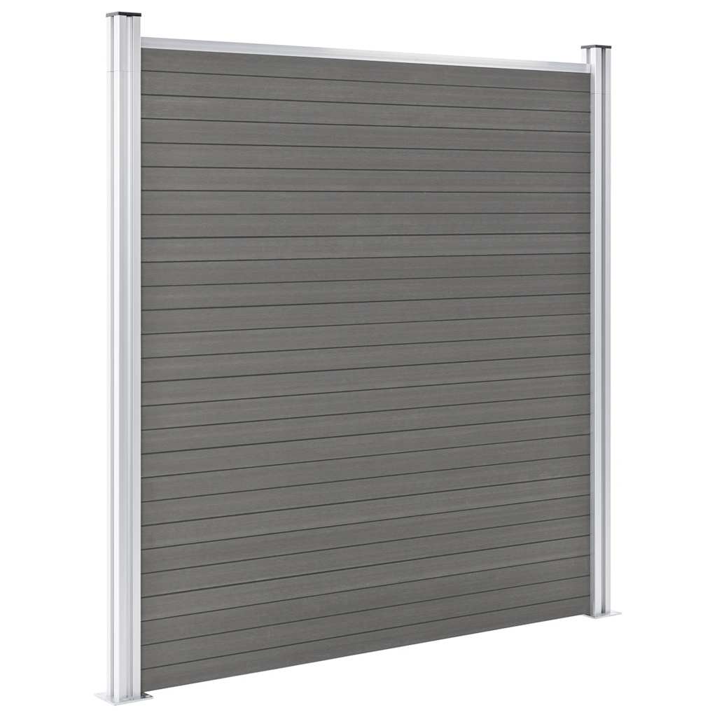 Vidaxl tuinscherm 180x186 cm hkc grijs