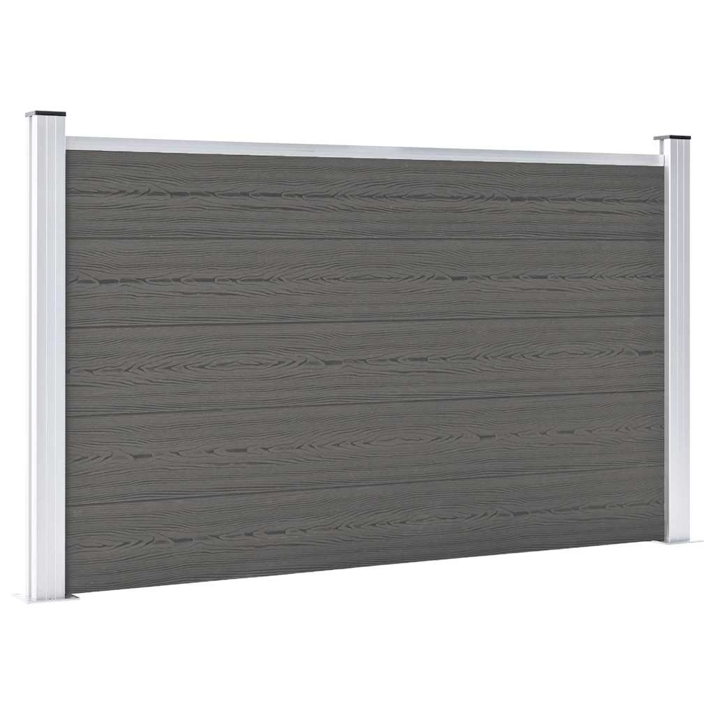 Vidaxl tuinscherm 180x105 cm hkc grijs