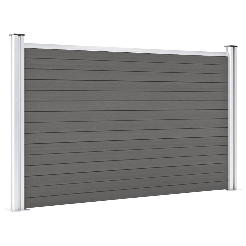 Vidaxl tuinscherm 180x105 cm hkc grijs