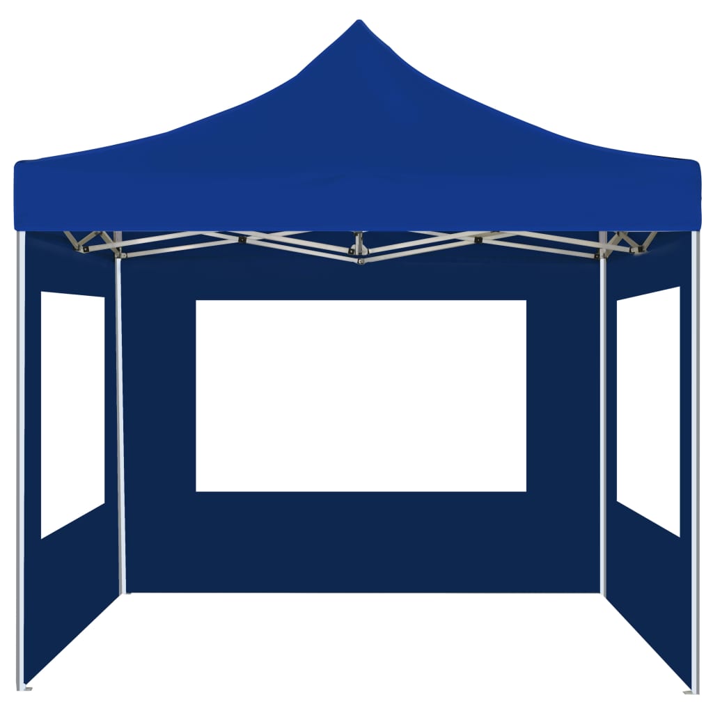 Vidaxl partytent inklapbaar met wanden 2x2m aluminium blauw