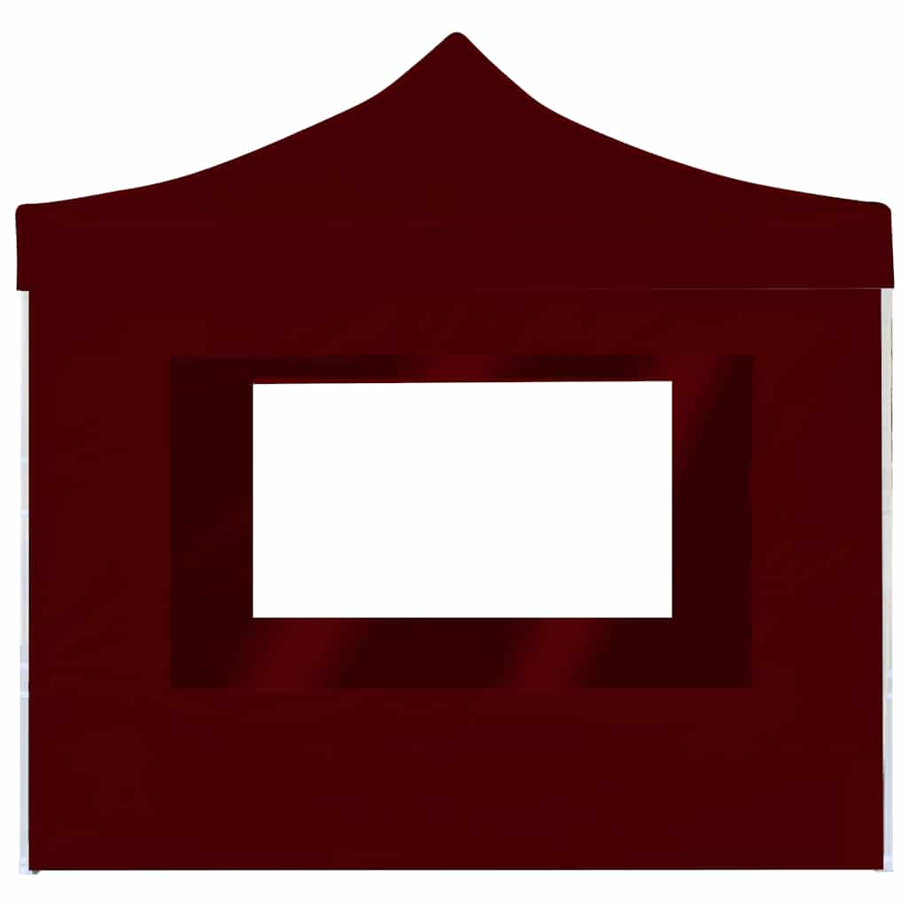Vidaxl partytent inklapbaar met wanden 2x2 m aluminium bordeauxrood
