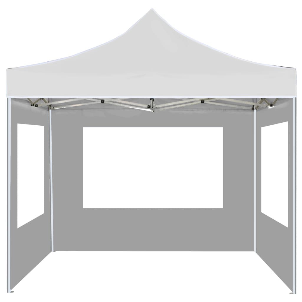 Vidaxl partytent inklapbaar met wanden 2x2m aluminium wit