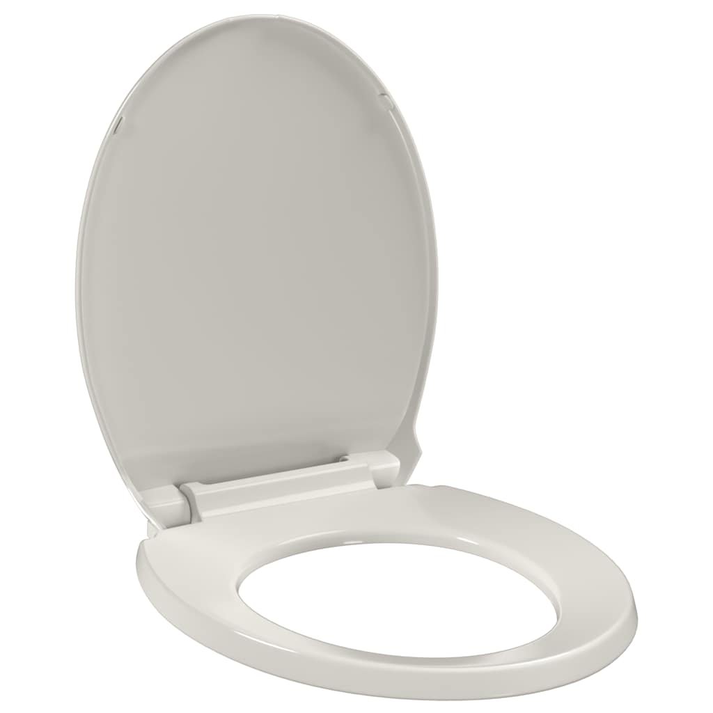Vidaxl toiletbril softclose ovaal lichtgrijs
