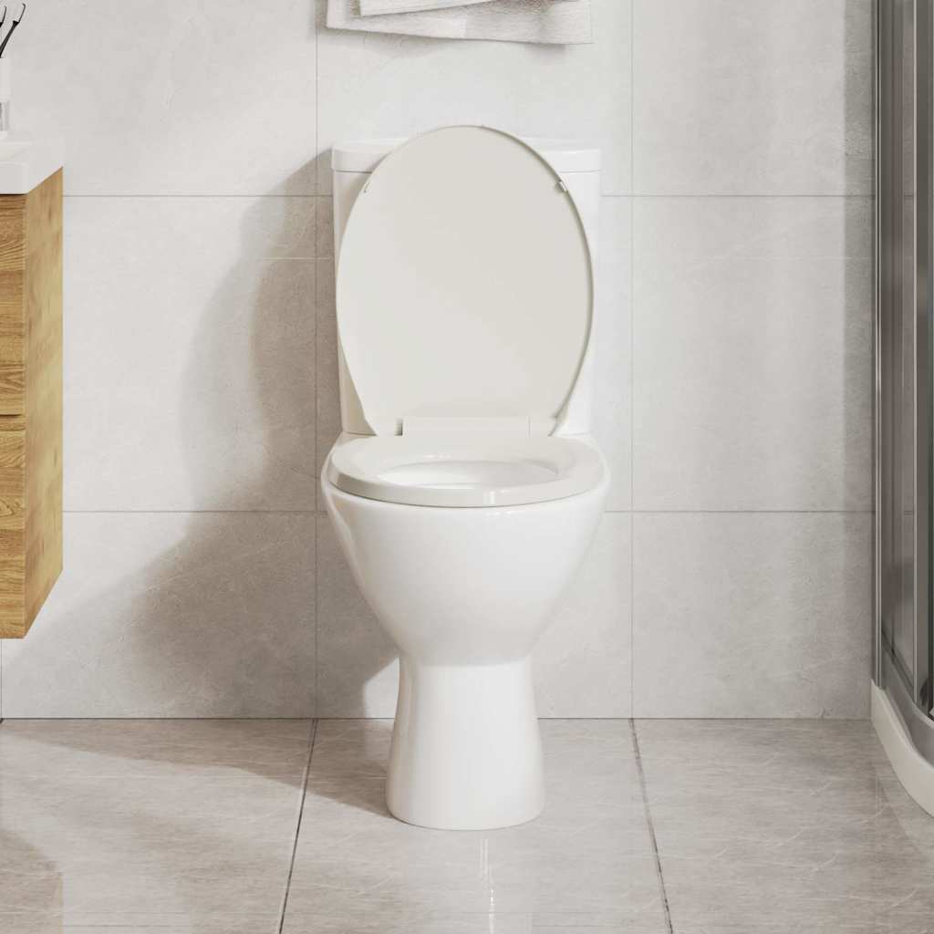 Vidaxl toiletbril softclose ovaal lichtgrijs