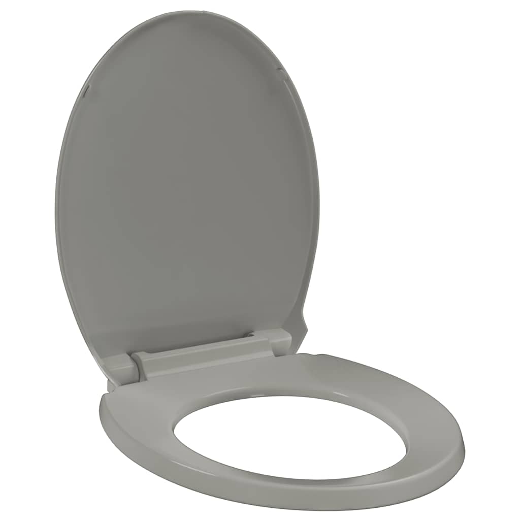 Vidaxl toiletbril softclose ovaal grijs