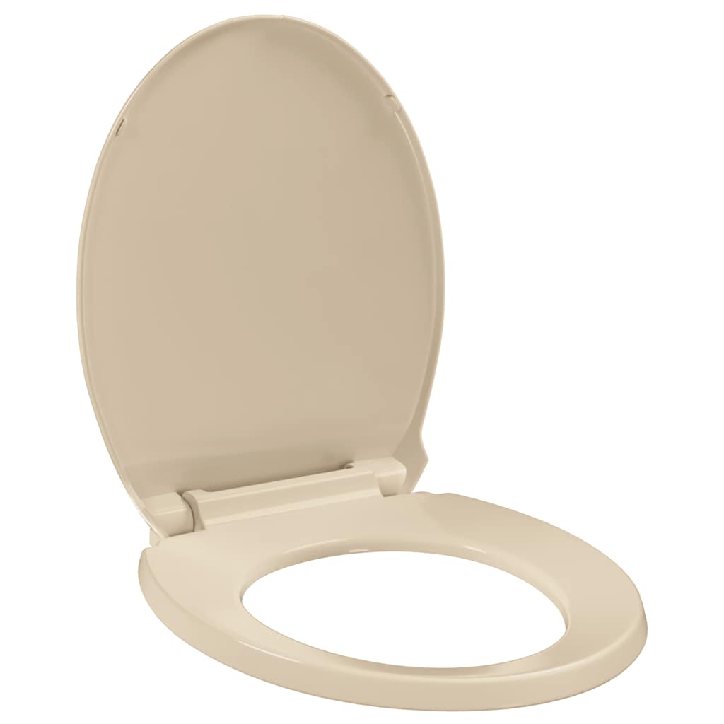 VidaXL Toiletbril softclose ovaal beige