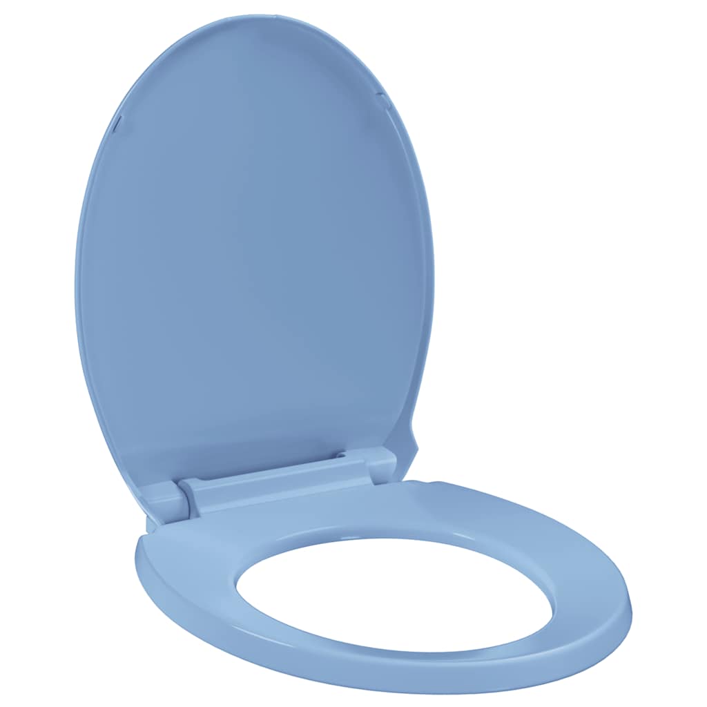 Vidaxl toiletbril softclose ovaal blauw