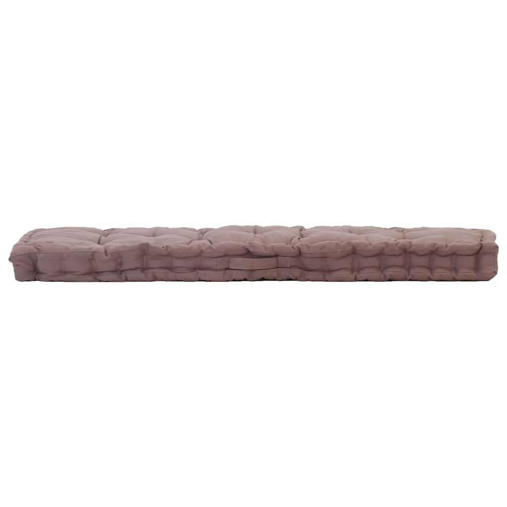 Vidaxl palletvloerkussen 120x40x7 cm katoen taupe