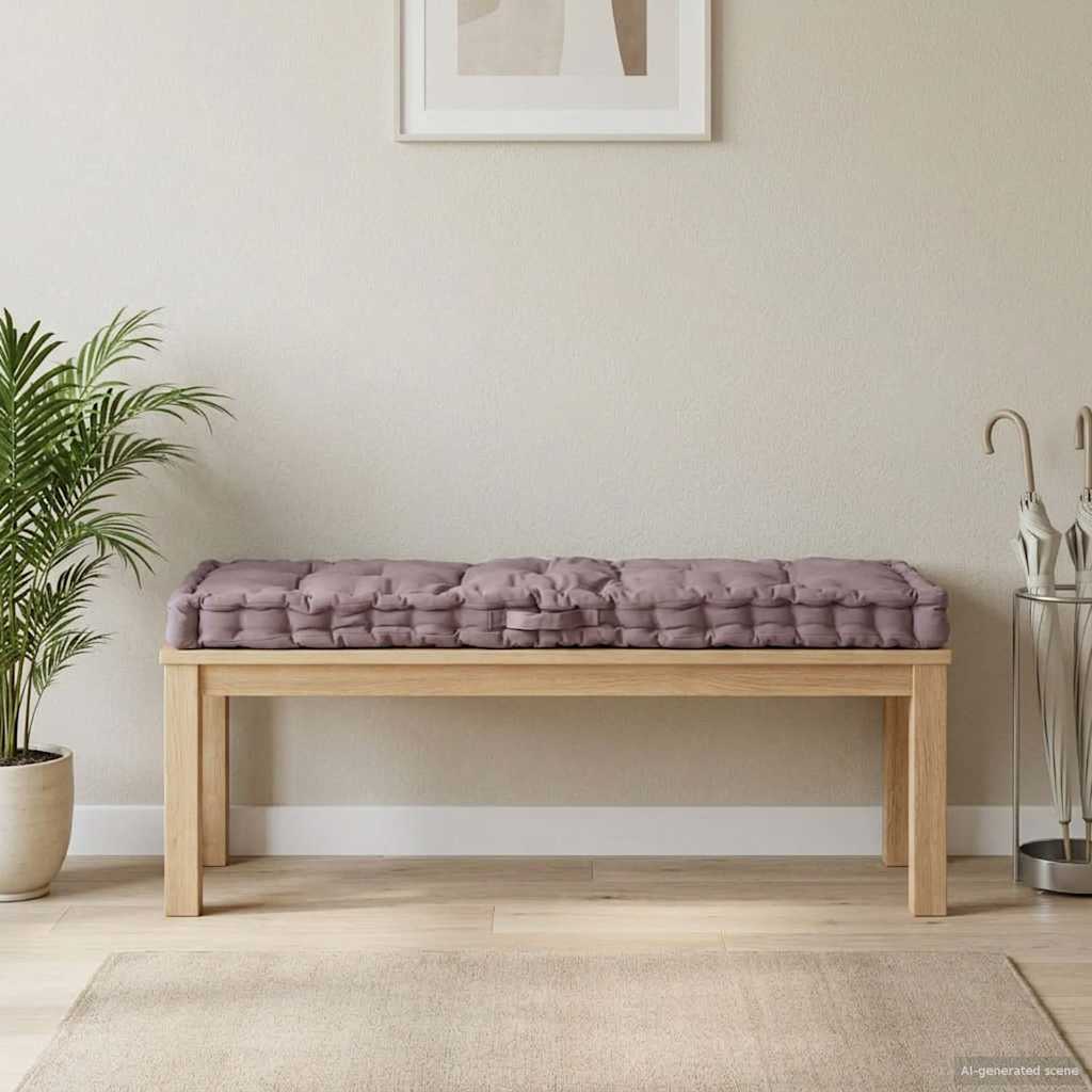 Vidaxl palletvloerkussen 120x40x7 cm katoen taupe