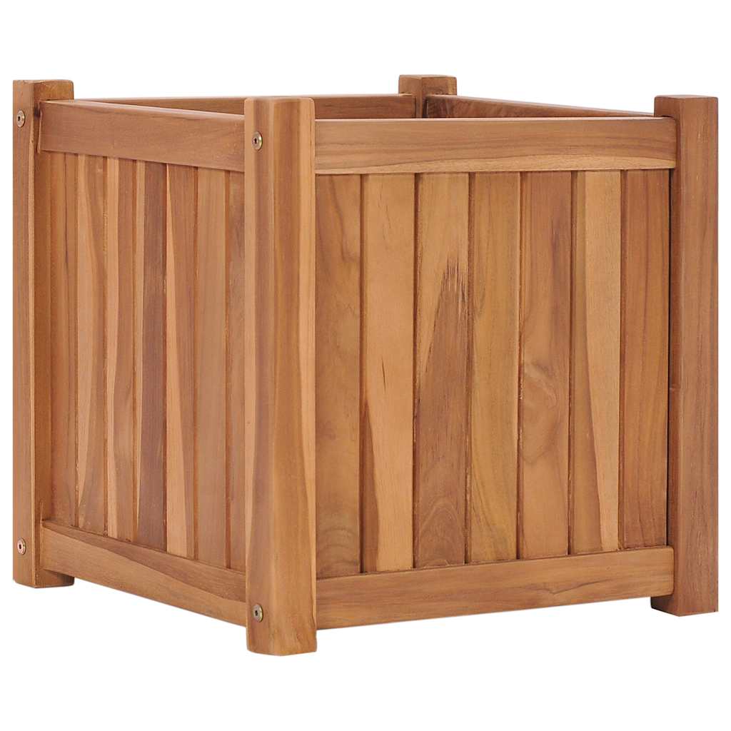 Vidaxl plantenbak verhoogd 40x40x40 cm massief teakhout