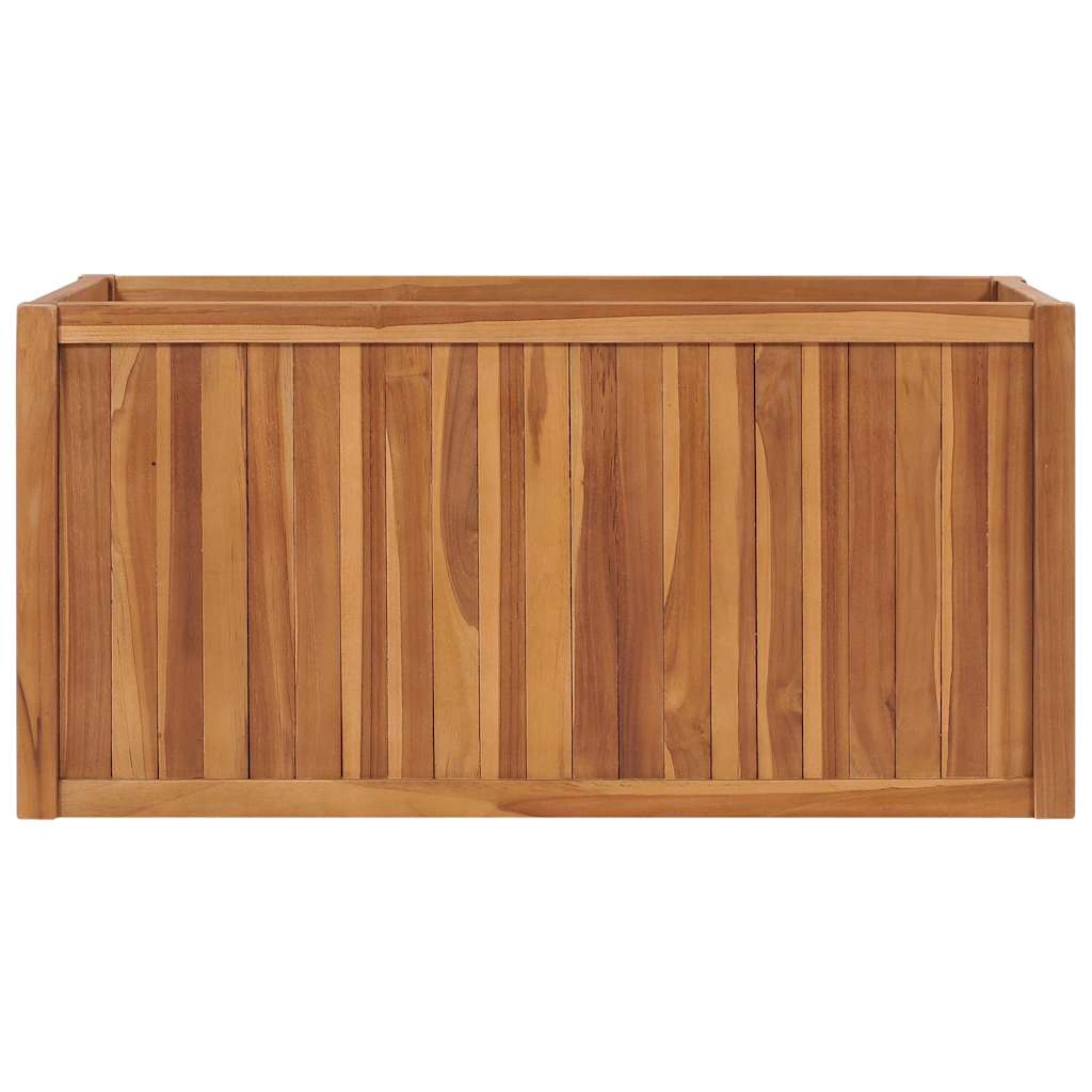 Vidaxl plantenbak verhoogd 100x50x50 cm massief teakhout