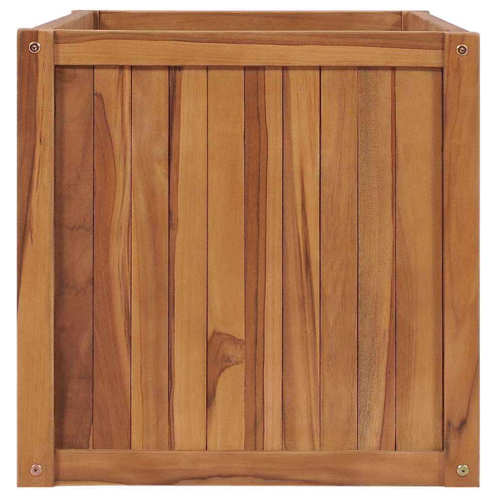 Vidaxl plantenbak verhoogd 100x50x50 cm massief teakhout