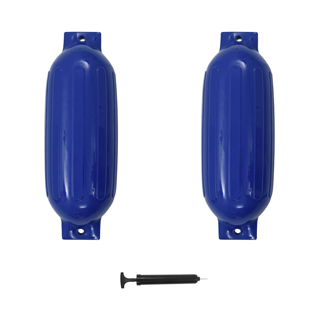 Vidaxl laarsstootkussens 2 st 69x21,5 cm pvc blauw