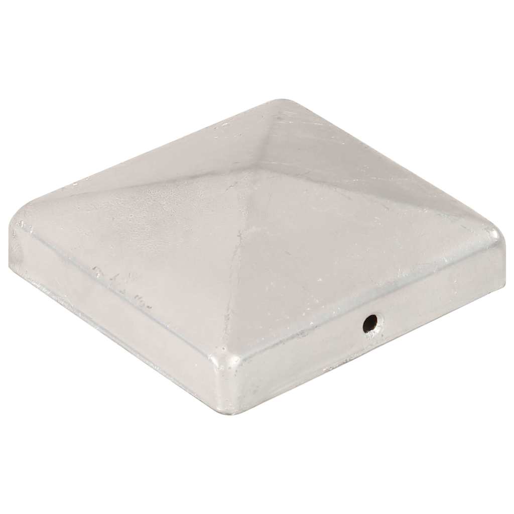 Vidaxl paalkappen 6 st piramide 101x101 mm gegalvaniseerd metaal