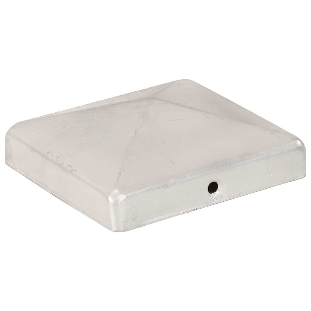 Vidaxl paalkappen 6 st piramide 101x101 mm gegalvaniseerd metaal