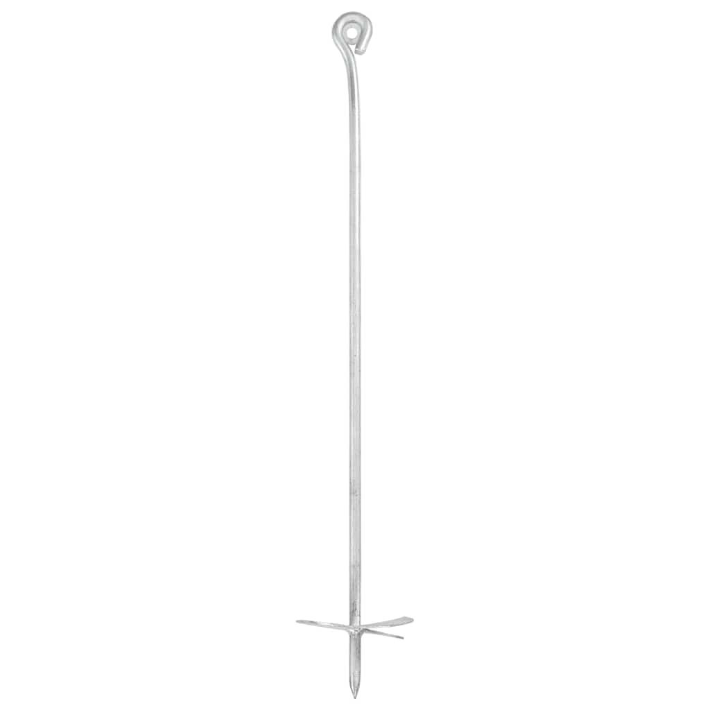 Vidaxl grondankers 4 st 10x60 cm gegalvaniseerd metaal