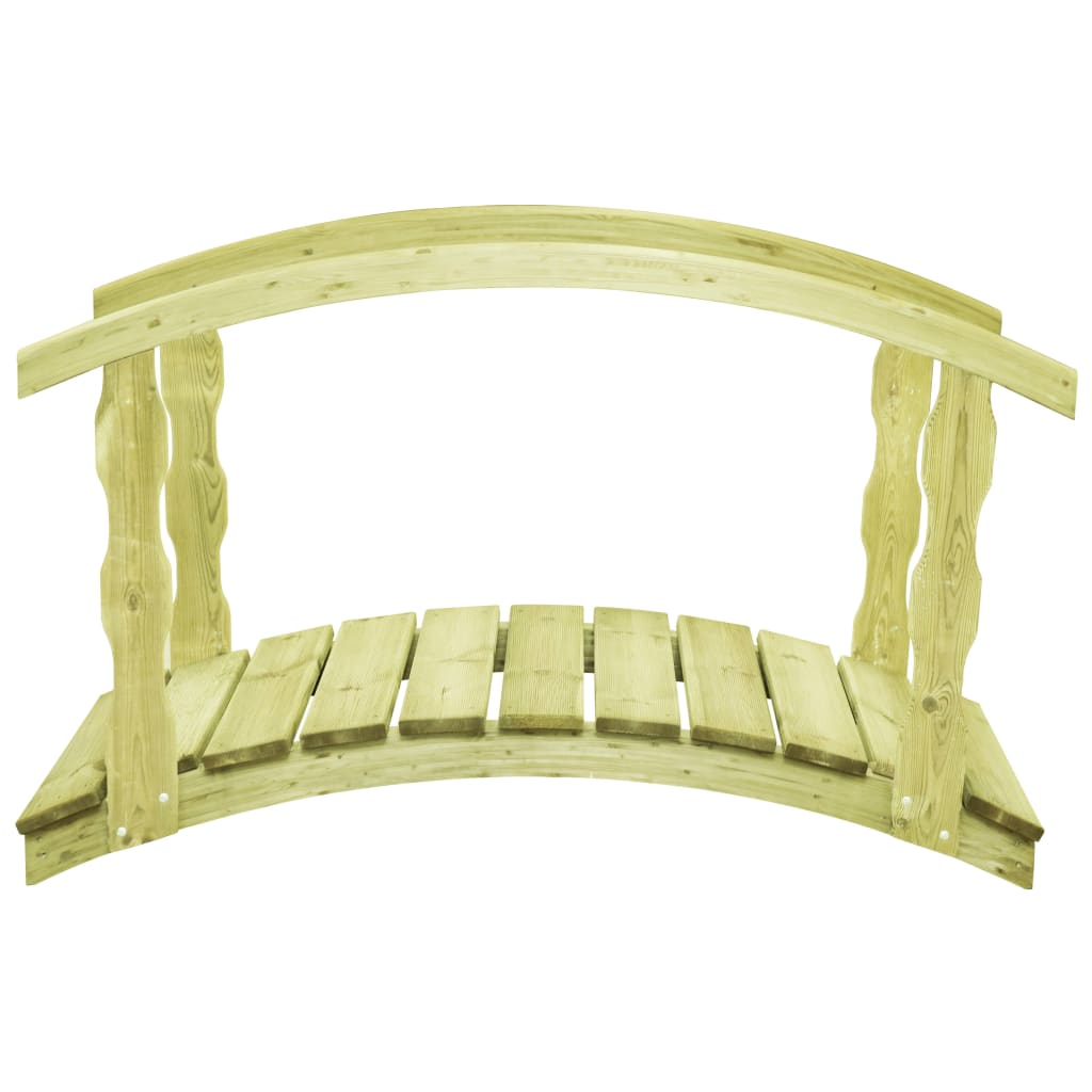 VidaXL Tuinbrug met leuning 170x74x105 cm geïmpregneerd groenhout