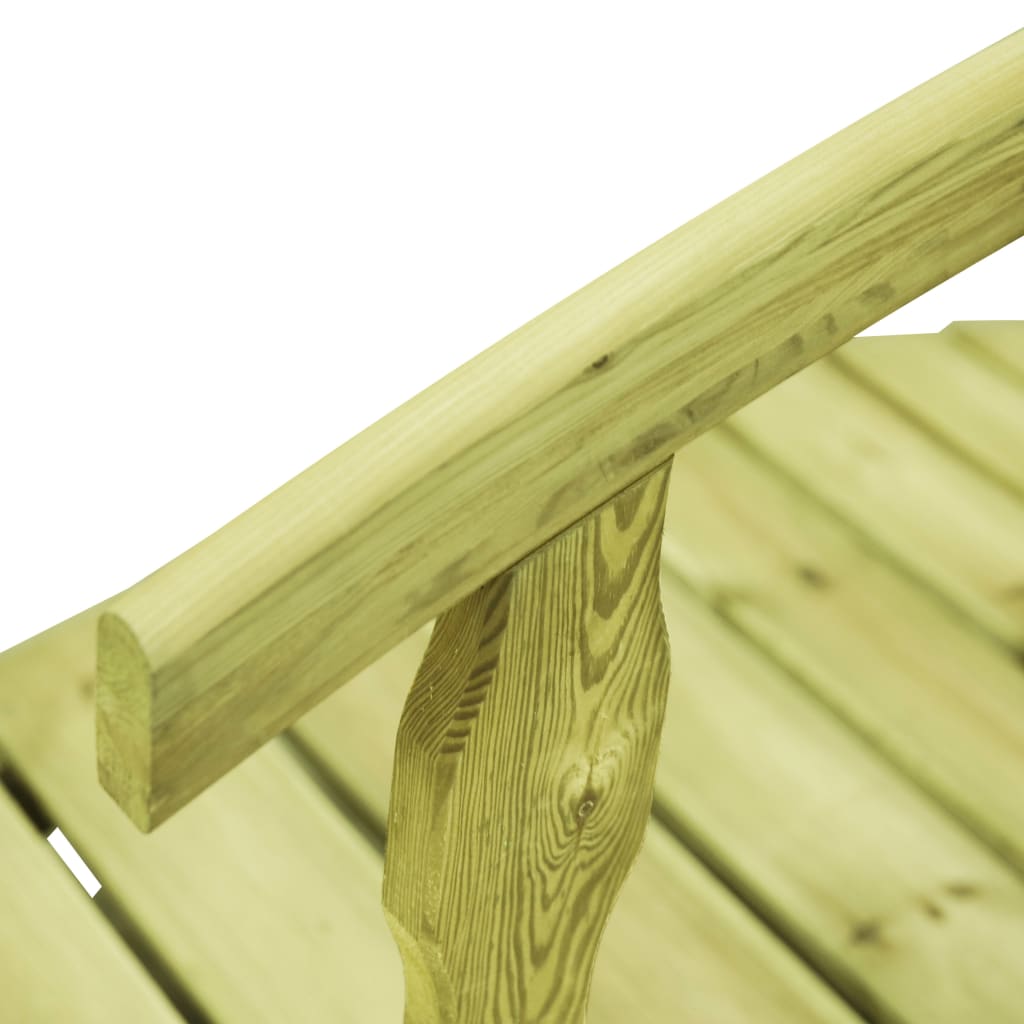 VidaXL Tuinbrug met leuning 170x74x105 cm geïmpregneerd groenhout