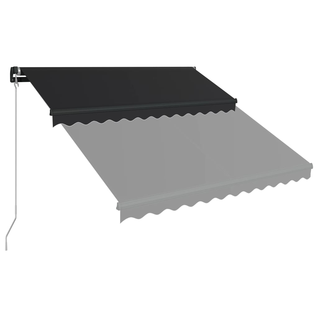 Vidaxl luifel handmatig uittrekbaar 300x250 cm antraciet