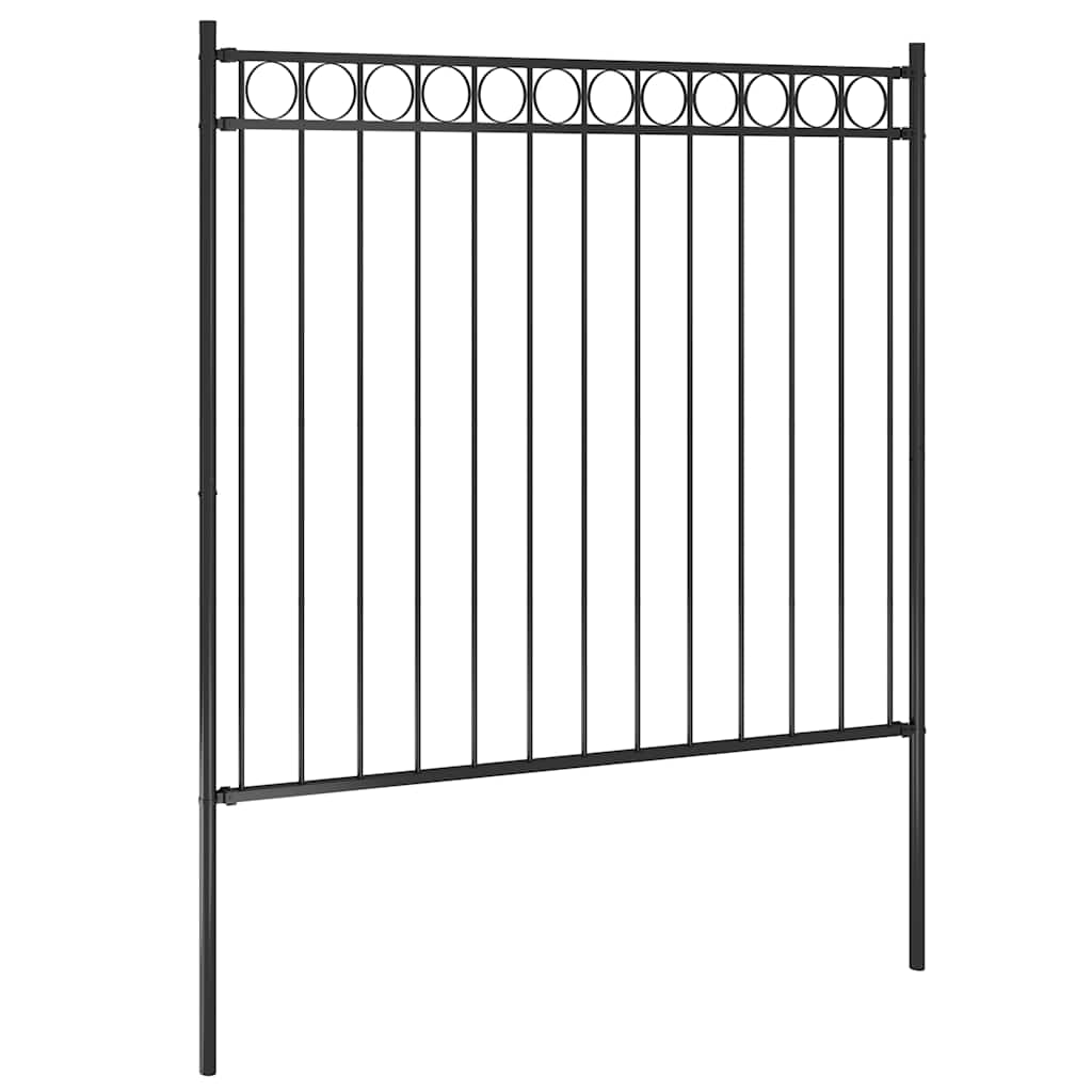 Vidaxl tuinhek 1,7x1,5m staal zwart