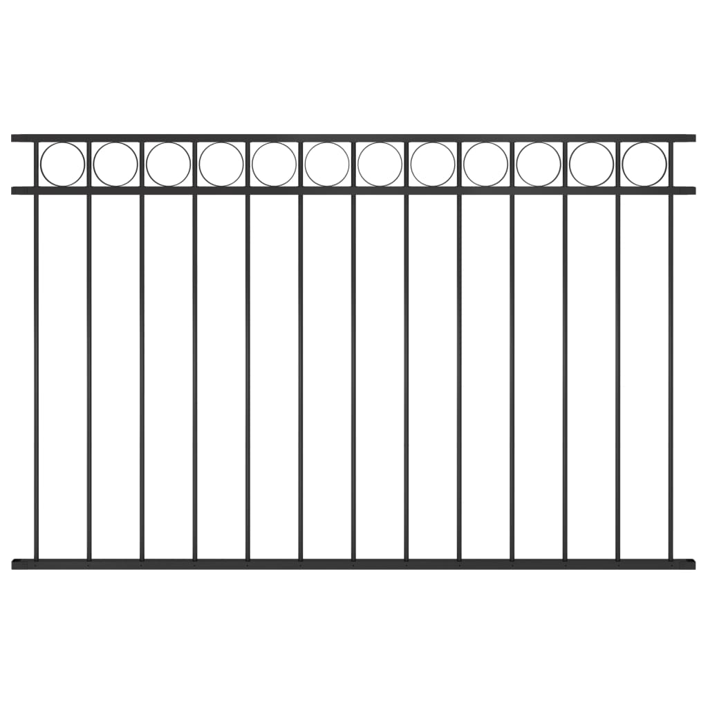 Vidaxl beschermpaneel 1,7x1m staal zwart