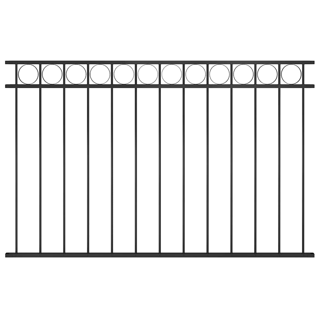 Vidaxl schuttingpaneel staal 1,7x1 m zwart
