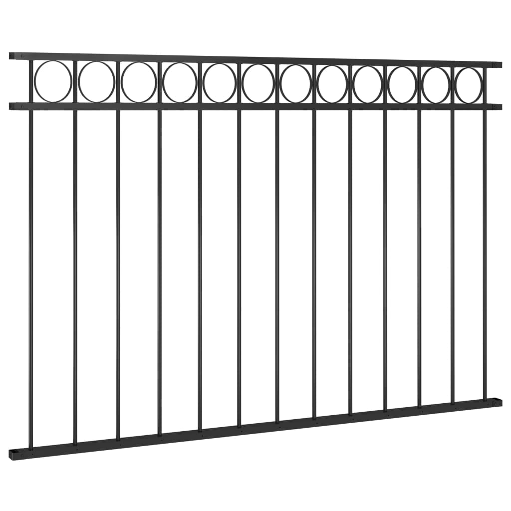 Vidaxl beschermpaneel 1,7x1m staal zwart