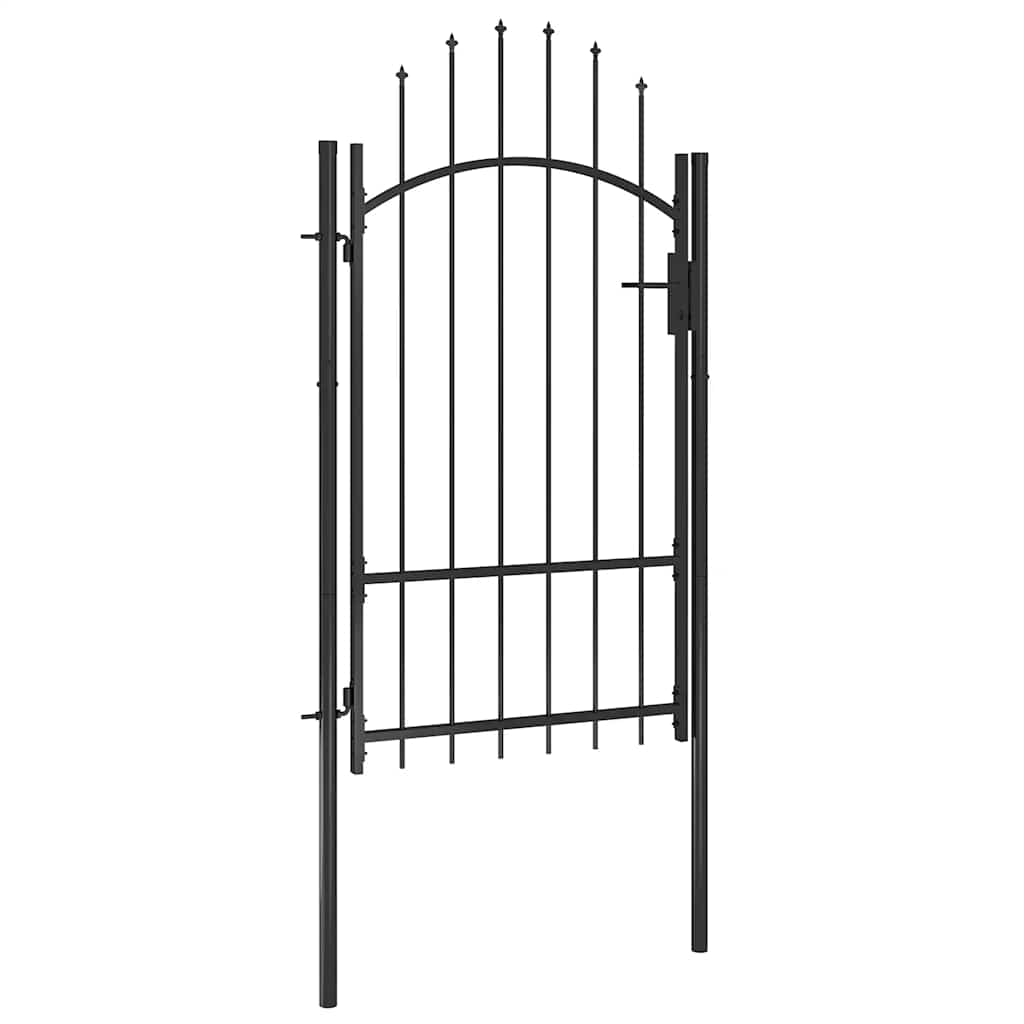 Vidaxl poort 1x2,2m staal zwart
