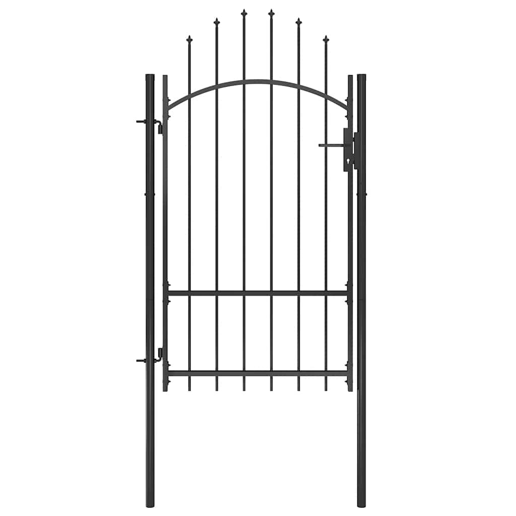 Vidaxl poort 1x2,2m staal zwart